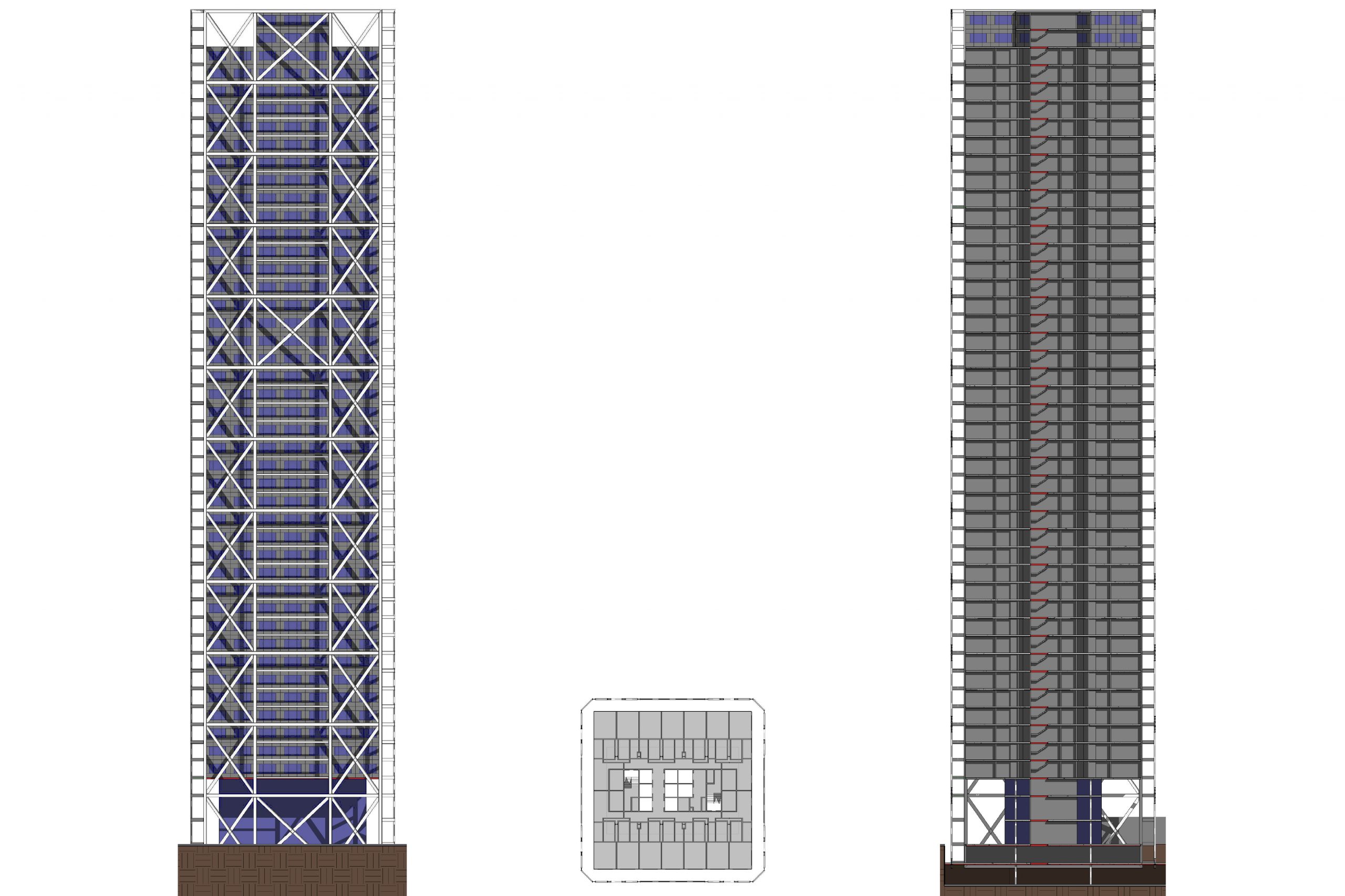 01/03 - PLANTA PRINCIPAL, FACHADA Y SECCIÓN