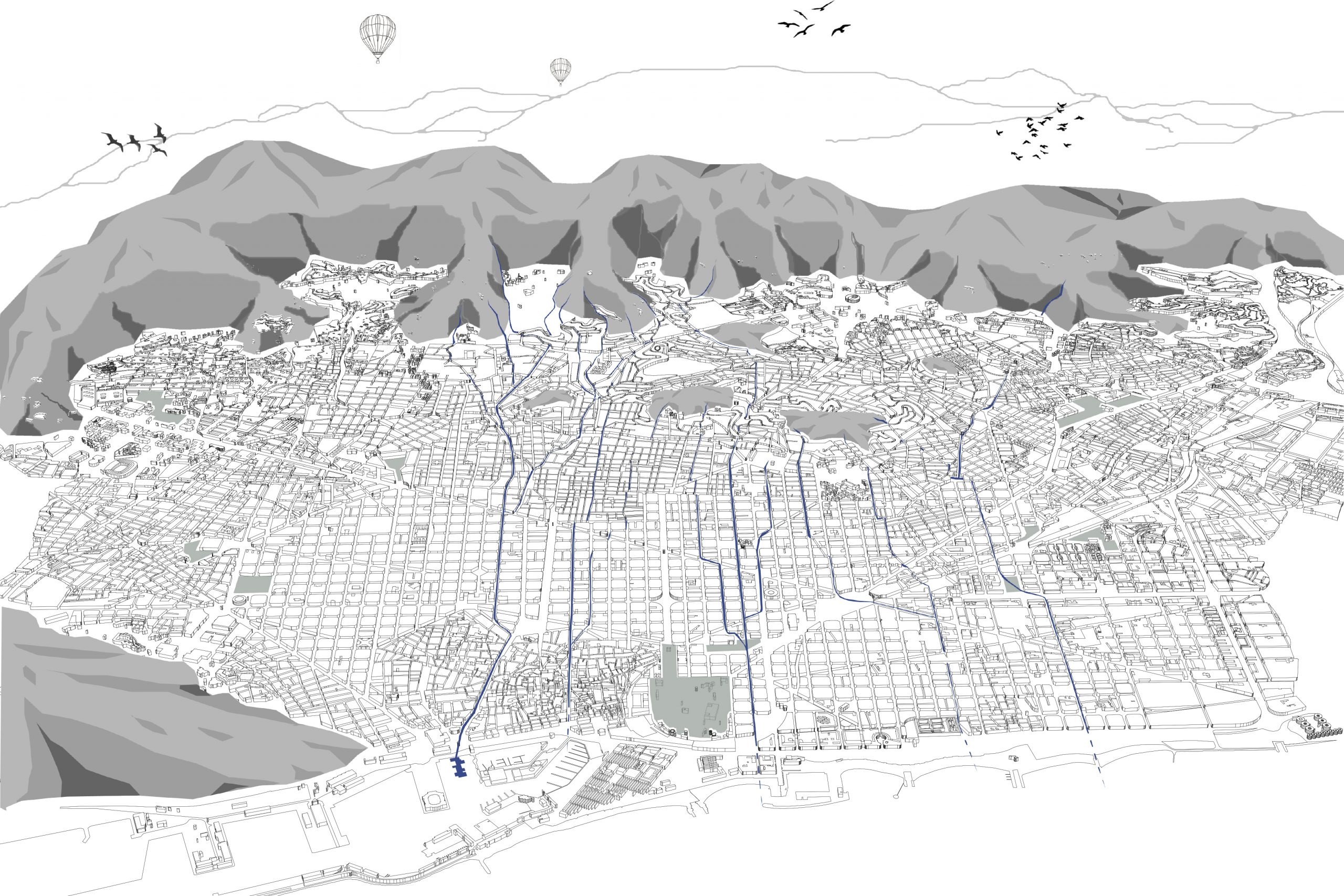 12/20 - AXONOMETRIC: UNDERGROUND STREAMS IN BARCELONA