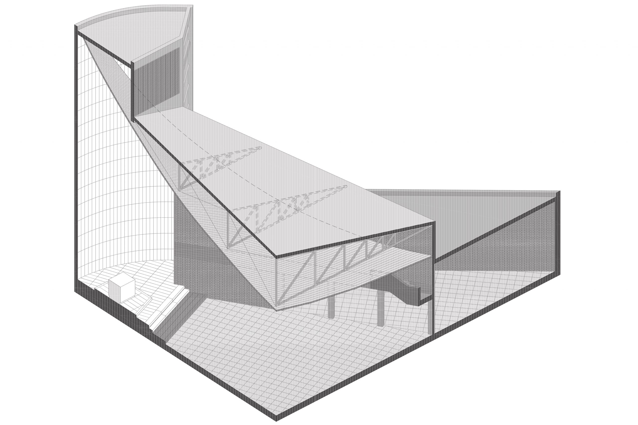 12/13 - AXONOMÉTRICA: ESTRUCTURA, MATERIALIDAD Y LUZ